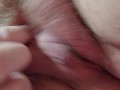 Chubby 21 year old college girl flicks her clit and cums