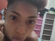 My Tiny Dyke Friend Give Me A Blowjob Until I Cum In Her Mouth