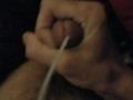 short clip's compilation featuring a big white cock cumming and pissing, with slowmotion cumshots