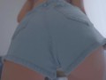 Perfect Ass In Short Jeans Shorts Tease!