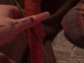 Carrot in pussy