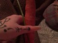 Carrot in pussy