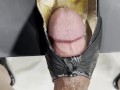 Cumming in Old Peep Toe High Heel Full of Dried Cum