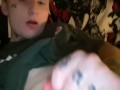 Tattooed E Boy stroking Thick BWC Slow