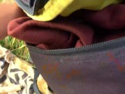 Outdoor solo ANAL TEASER