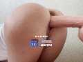 My little pussy swallows a 12 inch cock