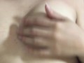 beautiful hot girl touches her tits and makes video for her lover.