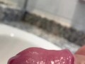 I masturbate and cum in hotel bathroom