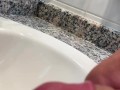 I masturbate and cum in hotel bathroom