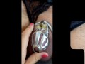 Locktober - Cage 4: Hot Girl Puts Boyfriend in hardcore spiked Chastity Cage teases him until He cry