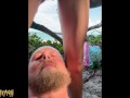 Public FINGERING at the beach