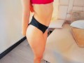 Slim body otaku girl shows her body in underwear