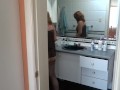 I show my stepmom my cock and jerk off while she shows off in erotic lingerie
