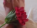 giantess worships her feet, sexy caress to get horny
