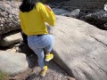 A tourist with a big ass decided to give a blowjob in nature to her boyfriend - AnGelya.G