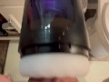 New toy vibrating thrusting and rotating auto stroker male masturbator big cum shot ending