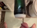 New toy vibrating thrusting and rotating auto stroker male masturbator big cum shot ending