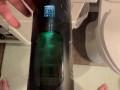 New toy vibrating thrusting and rotating auto stroker male masturbator big cum shot ending