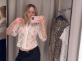 Transparent Tops Try On Haul No Bra