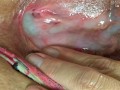 Best close up pussy rubbing, panty fucking & black cock jerking off big cumshot on white bbw pussy