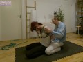 Shibari play - pussy rope predicament & spanking