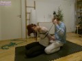 Shibari play - pussy rope predicament & spanking