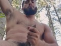 Handsfree Cumshot in the forest