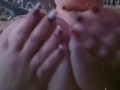 Playing with my Big luscious natural tits, does it turn you on? Follow me on Onlyfans for more