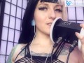 PASTEL ROSIE Egirl ASMR Ear Licking Dirty Talk - Big Titty Goth Girlfriend - Fishnets Bikini Fetish