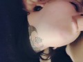 hot goth slut let's me use her throat as a fucktoy