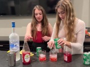 Slutty Bartenders Make Your Fav Drink! PAWG Redhead College Girls