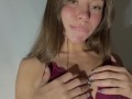 Horny 18yo College Teen Playing With Her Soft Small Boobs And Juicy Ass