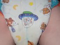 Cute diaper peeing