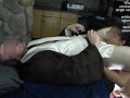 Princess Leia cums and squirts all over Lord Skywalker's cock and receives a huge facial from him