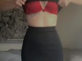 Degrading Strip tease and masturbation
