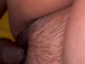 Best friend Hairy fat pussy creams on fat black dick.