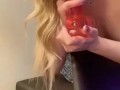 Blonde MILF - FUCKS her tight pussy - BIG DILDO - POV - Content Maker