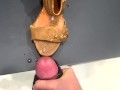 Fucking Peep Toe and Cum on Used Old Well Worn High Heels