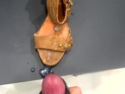 Fucking Peep Toe and Cum on Used Old Well Worn High Heels