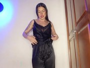 Peeing on my satin pants