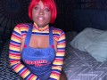Super Hot Pussy play for Halloween as a Chucky Doll