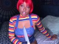 Super Hot Pussy play for Halloween as a Chucky Doll