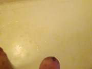Orgasm in bathroom and released a load of cum