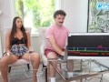 Natural Busty Brunette Fails Lie Detector Sucks Dick And Gets Fucked