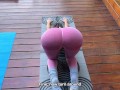 Yoga teacher fills blonde's ass girl with cum - Scarlet Benz