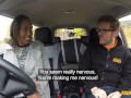 Fake Driving School - Teen Ebony is creampied during a driving lesson