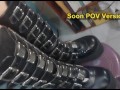 Bootjob + goth platform boots = Cumshot