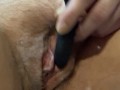Teasing my wet pink pussy with my favorite new vibe