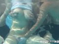 Sexy Suzuna Komiya providing oral pleasure by the pool - Japanese blowjob at its finest!