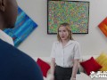 Busty blonde Alaina Taylor couldn't resist her boss's big black dick